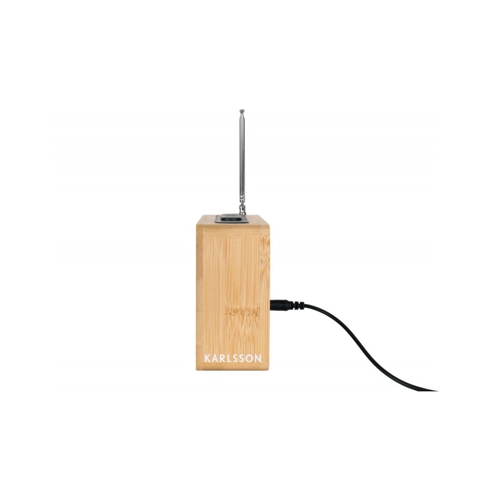 Alarm clock Retro Radio bamboo, Bamboo, Natural