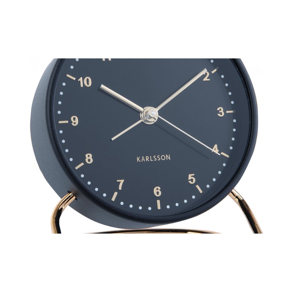 Alarm Clock Stylish Numbers, Black
