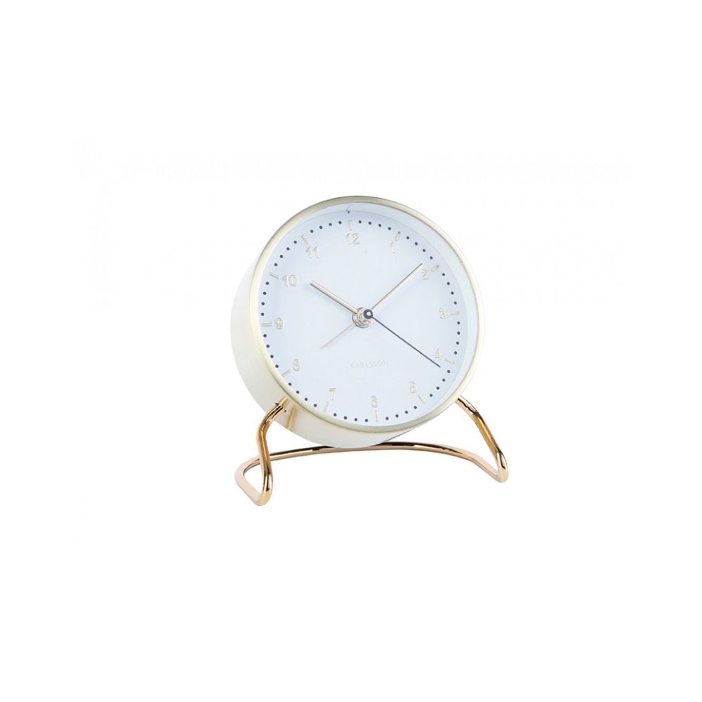Alarm Clock Stylish Numbers, White