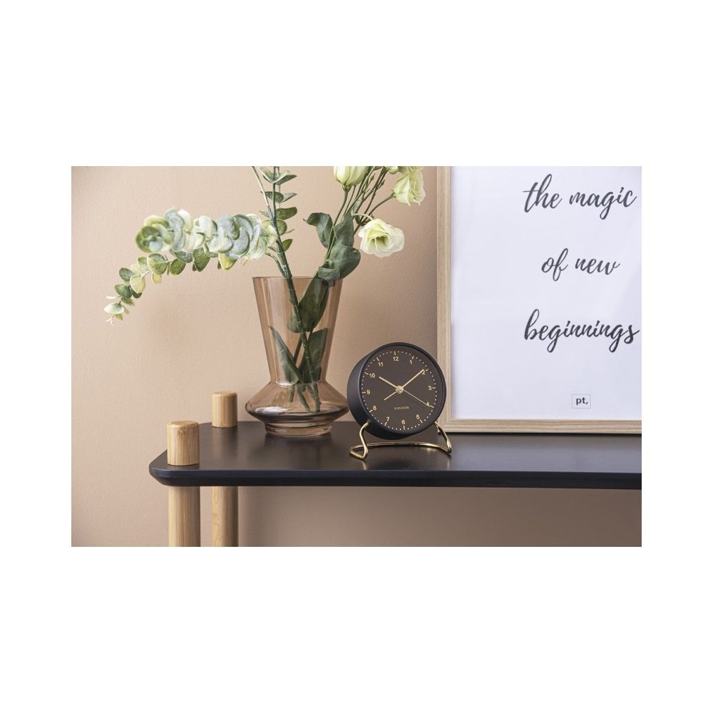 Alarm Clock Stylish Numbers, White