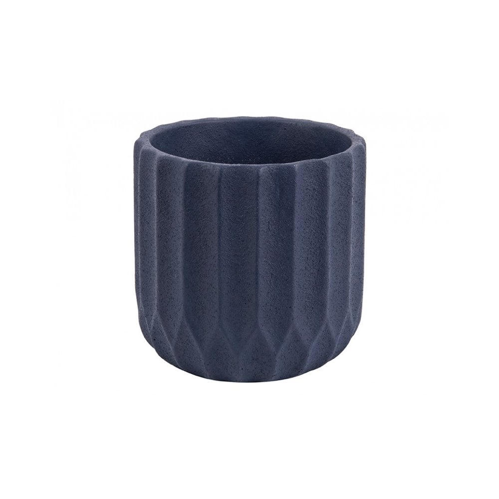 Plant Pot Stripes Large, Dark blue, Blue
