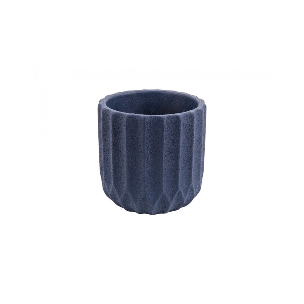 Plant Pot Stripes Small, Dark blue, Blue