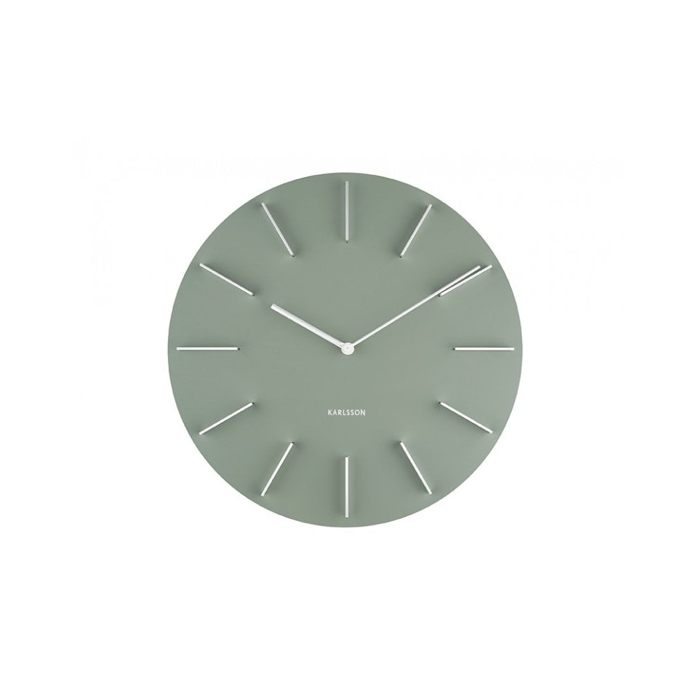 Wall Clock Discreet, Jungle green, Green