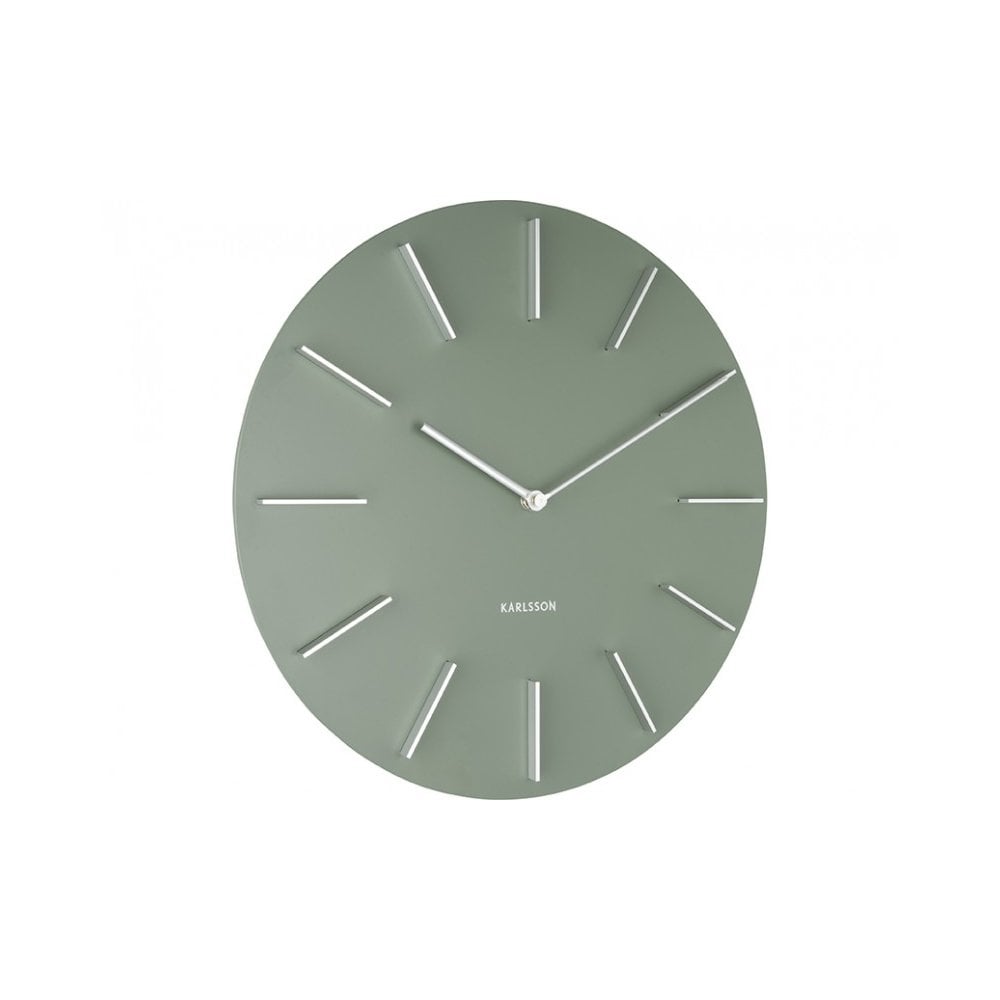 Wall Clock Discreet, Jungle green, Green