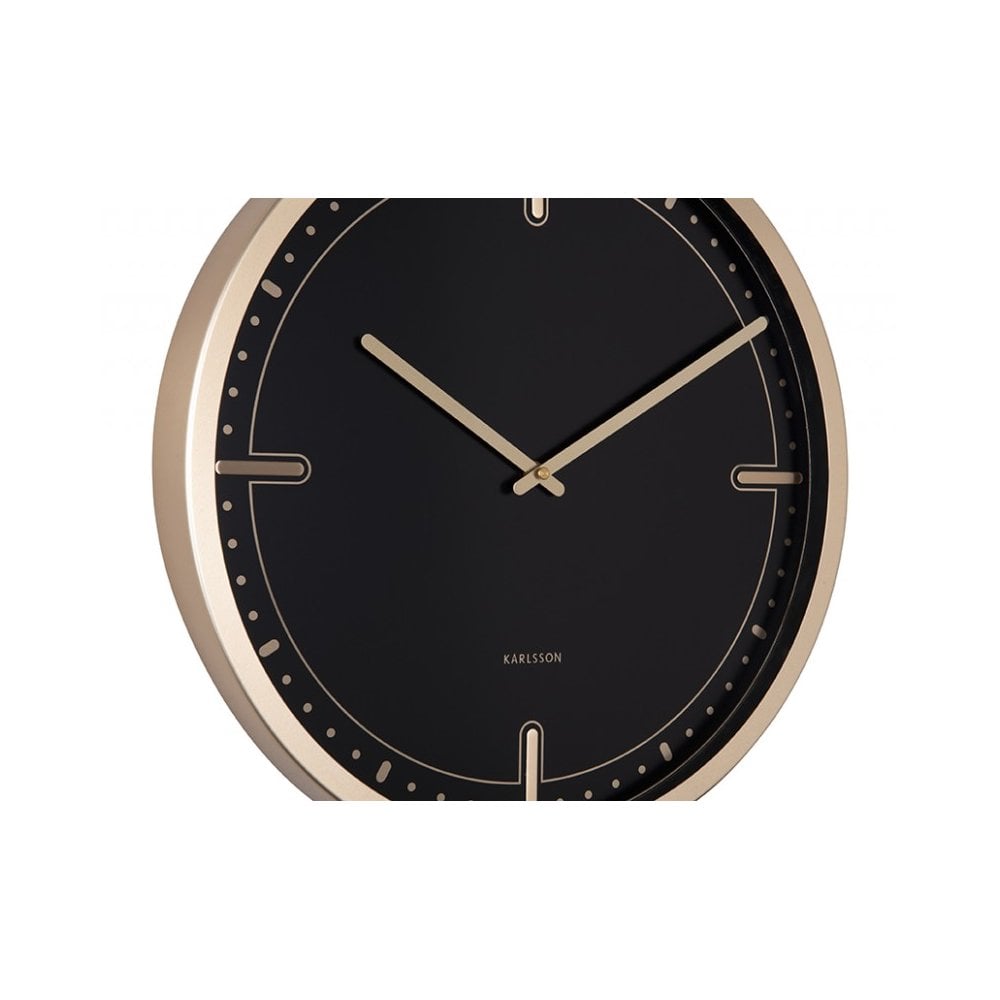 Wall clock Dots & Batons, Black