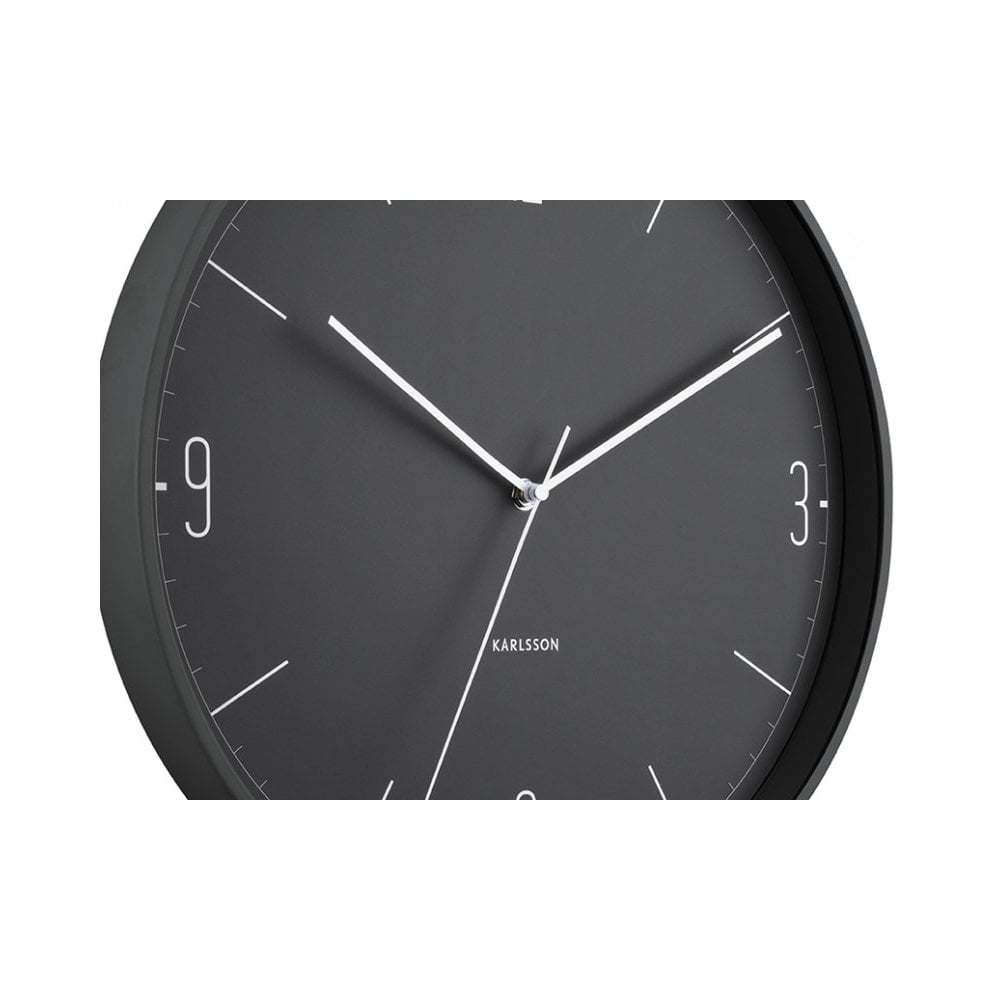 Wall Clock Numbers & Lines, Black