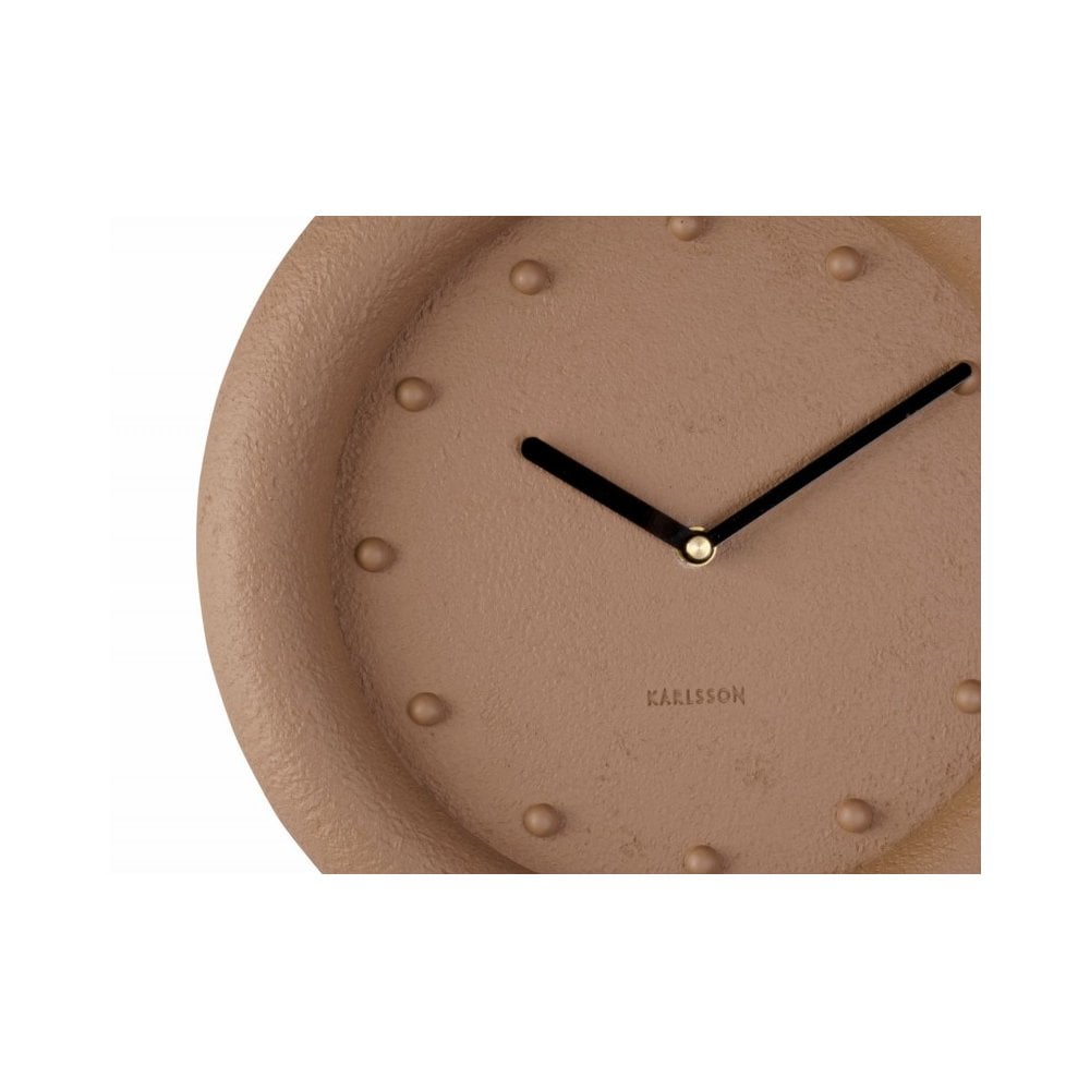 Wall clock Petra, Terracotta orange, Orange