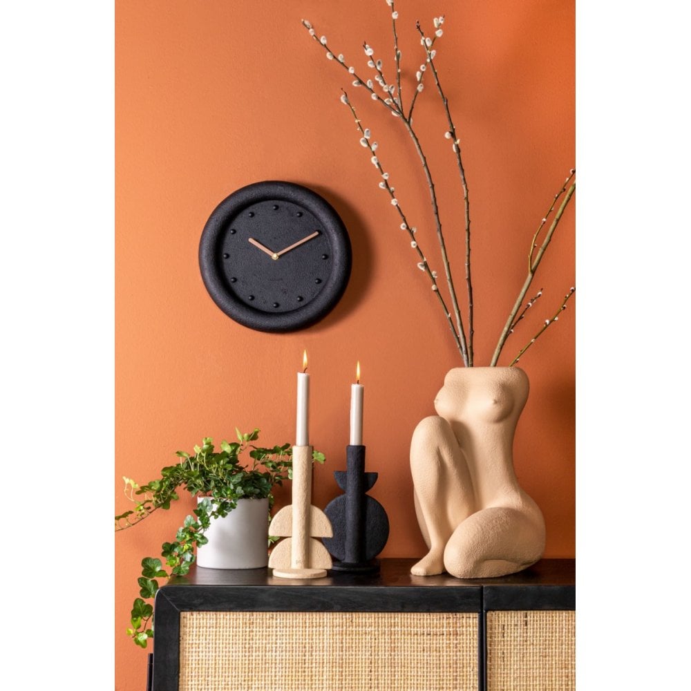 Wall clock Petra, Terracotta orange, Orange