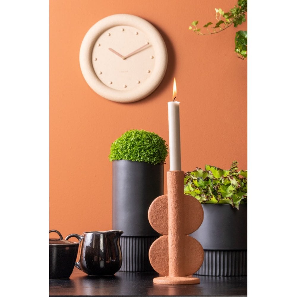 Wall clock Petra, Sand brown, Brown