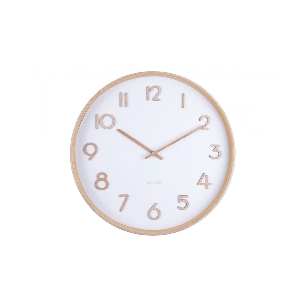 Wall Clock Pure Medium Dial, White