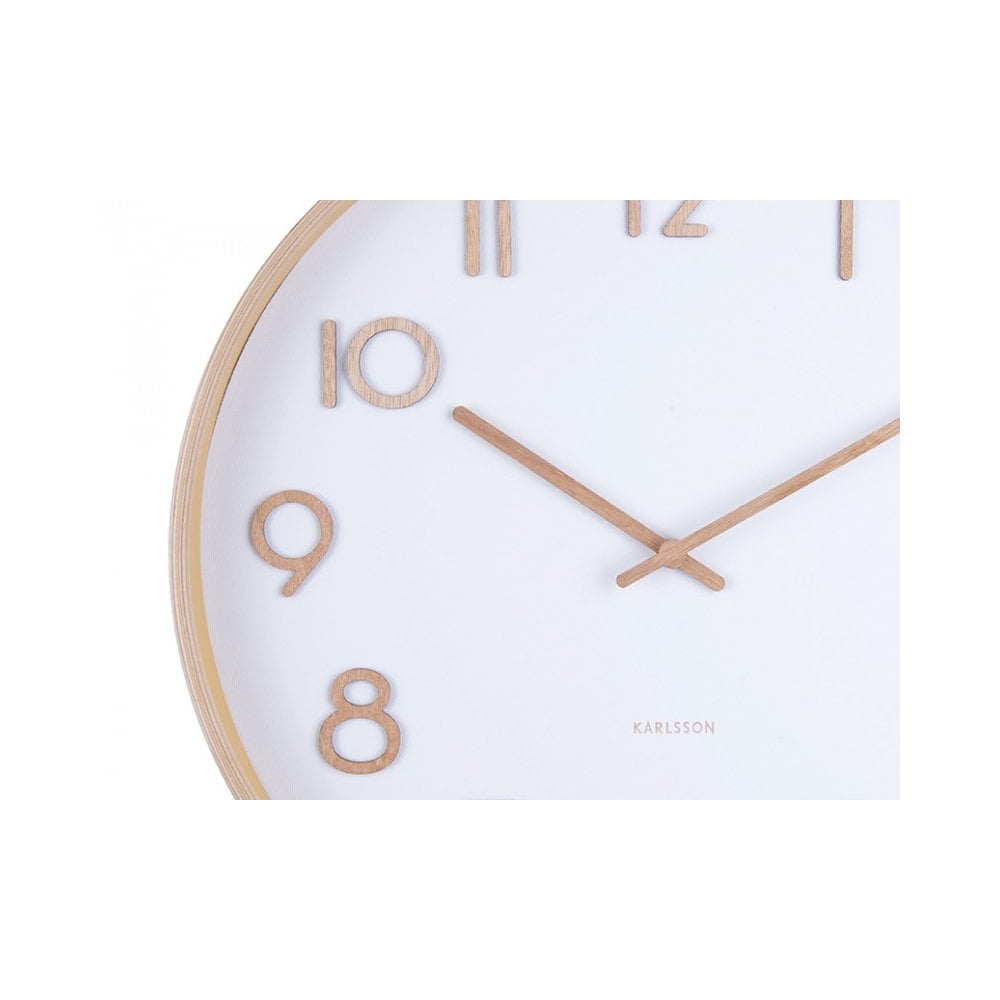 Wall Clock Pure Medium Dial, White
