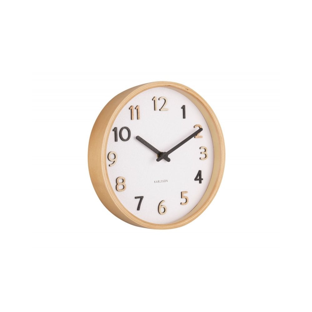 Wall clock Pure wood grain small, Multicolor