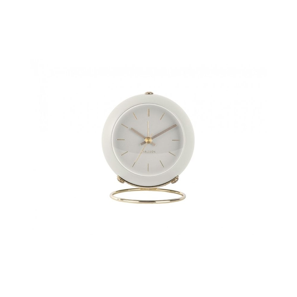 Alarm Clock Globe, White