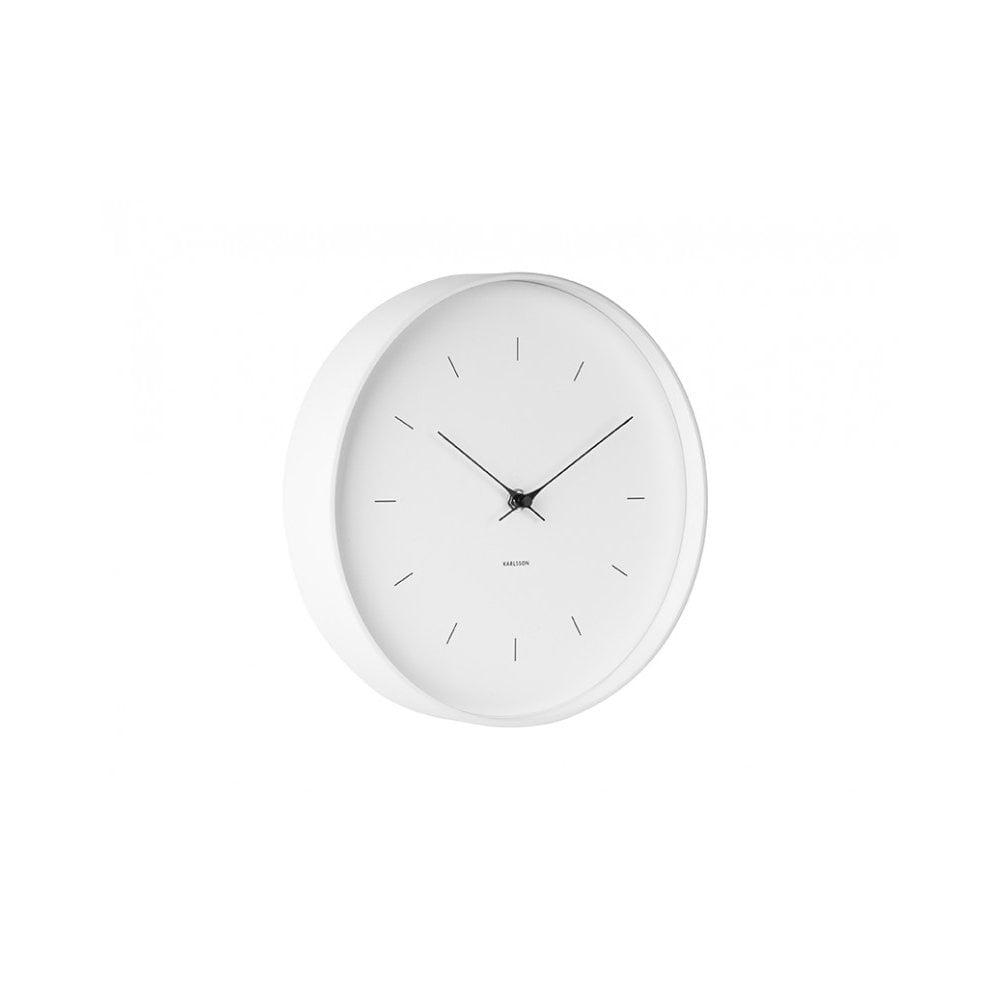 Wall Clock Butterfly, White