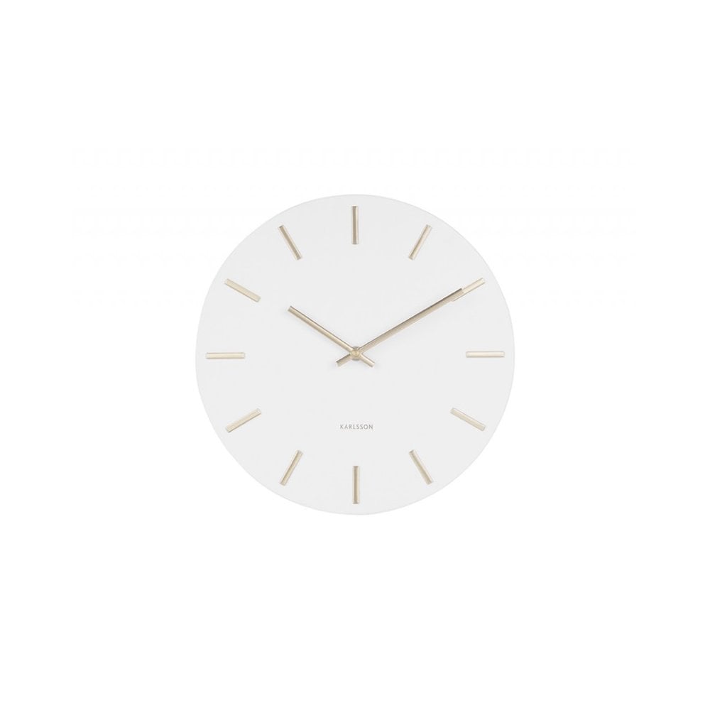 Wall Clock Charm Small, White