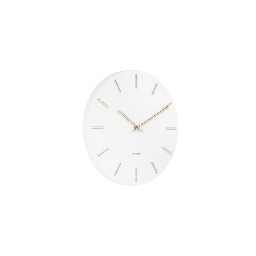 Wall Clock Charm Small, White