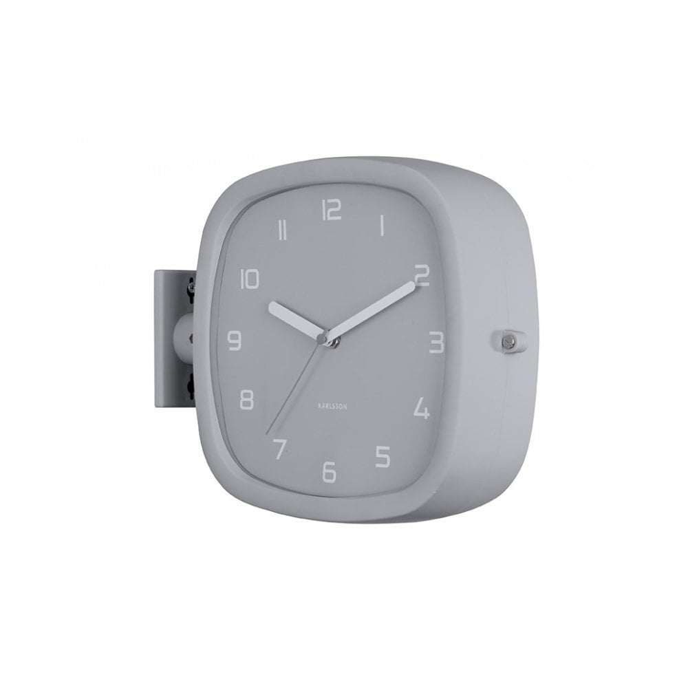 Wall Clock Doubler, Mouse grey, Grey