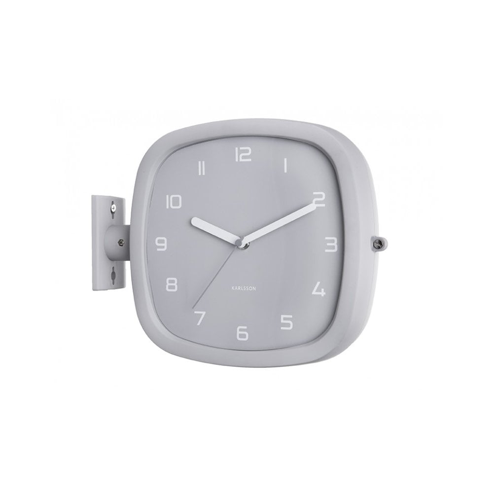 Wall Clock Doubler, Mouse grey, Grey