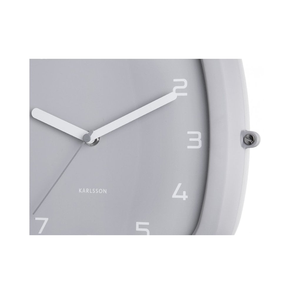 Wall Clock Doubler, Mouse grey, Grey