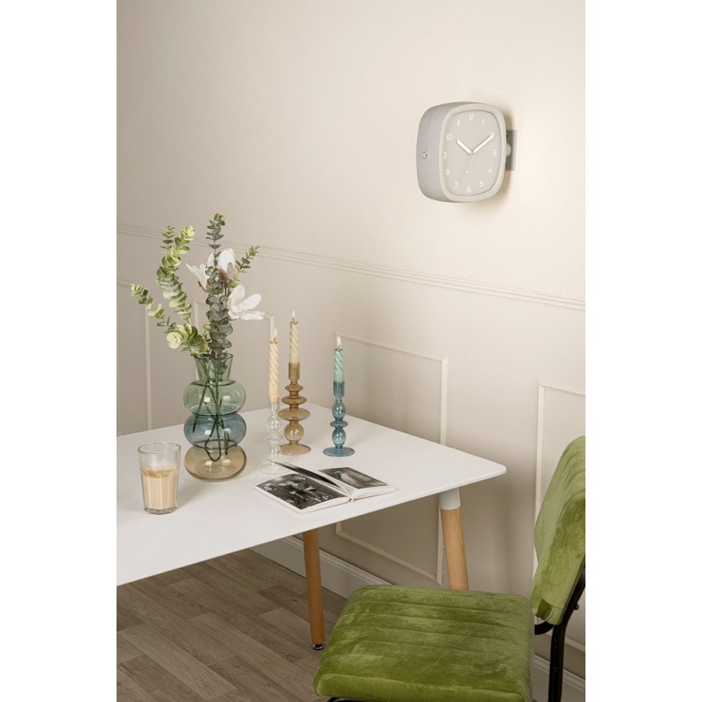 Wall Clock Doubler, Mouse grey, Grey