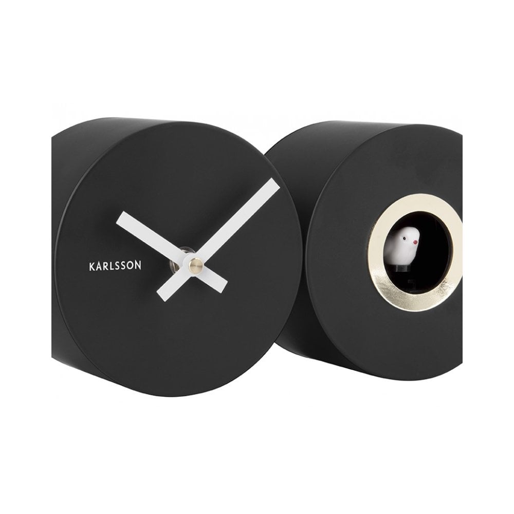 Wall Clock Duo Cuckoo, Black