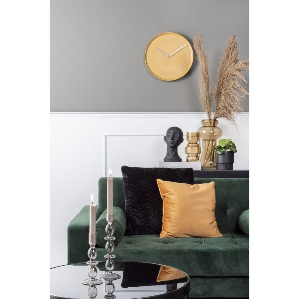 Wall Clock Plate, Ochre yellow, Yellow