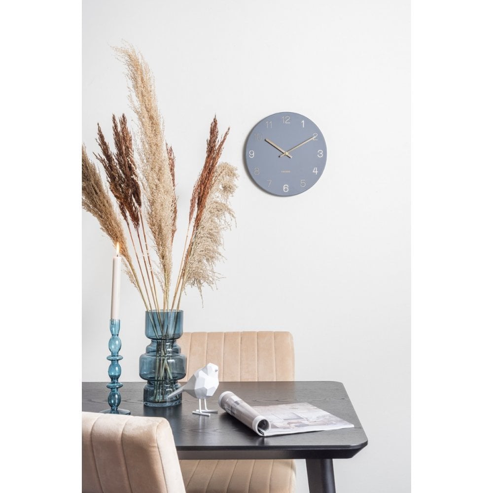 Candle Holder Glass Art Bubbles Large, Dark blue, Blue