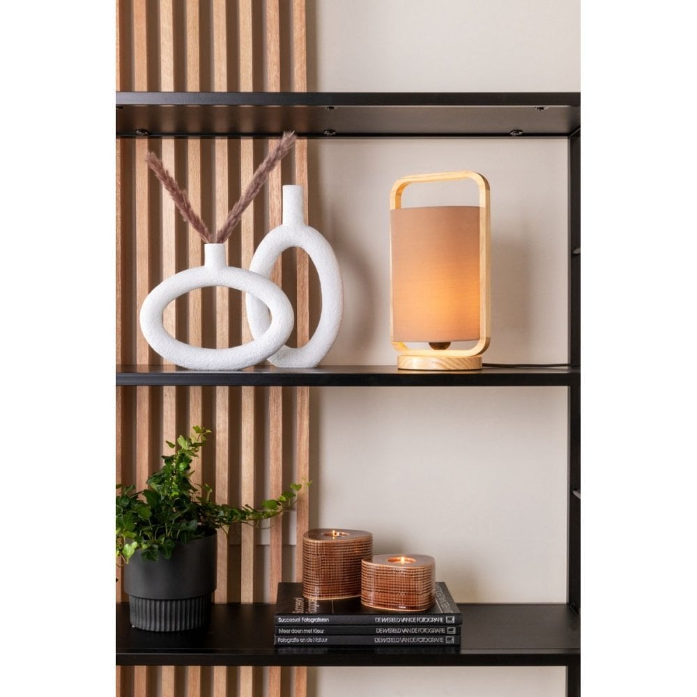 Vase Ring Oval High, Ivory