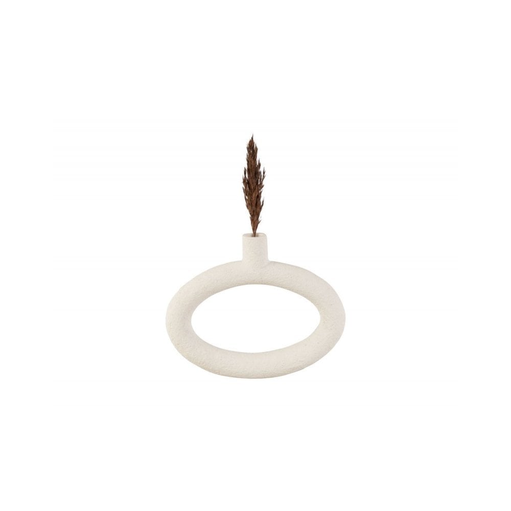 Vase Ring Oval Wide, Ivory