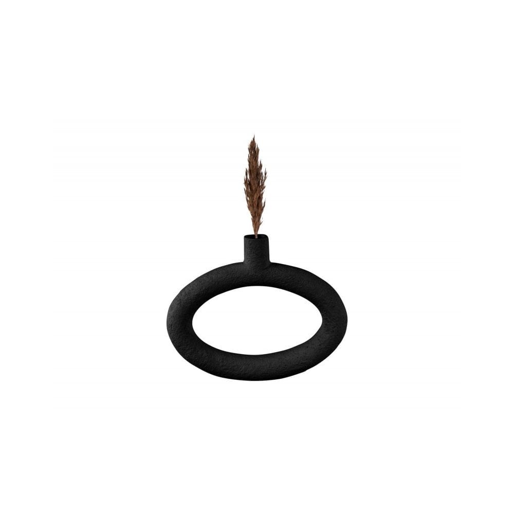 Vase Ring Oval Wide, Black