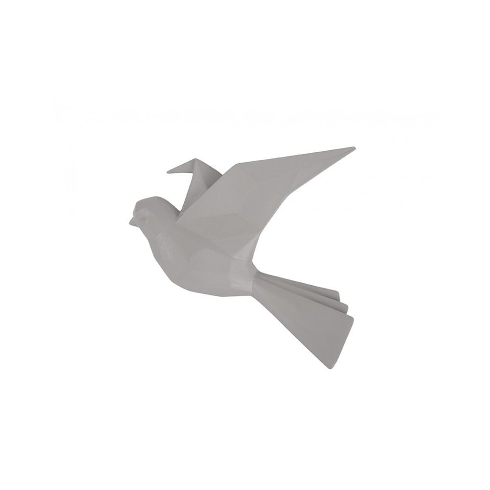 Wall Hanger Origami Bird Small, Warm grey, Grey
