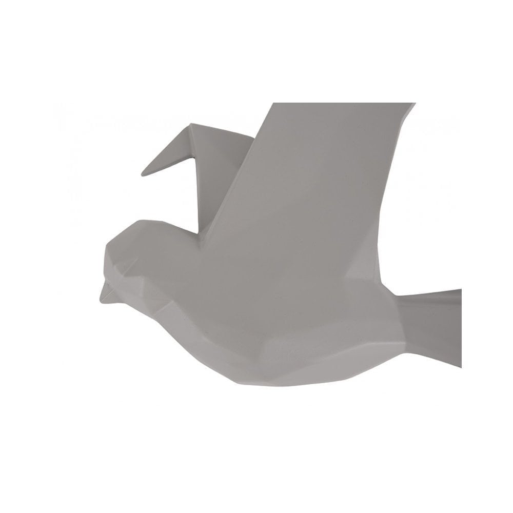 Wall Hanger Origami Bird Small, Warm grey, Grey