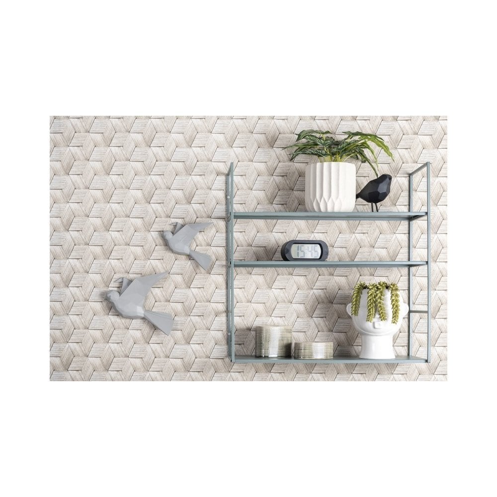 Wall Hanger Origami Bird Small, Warm grey, Grey