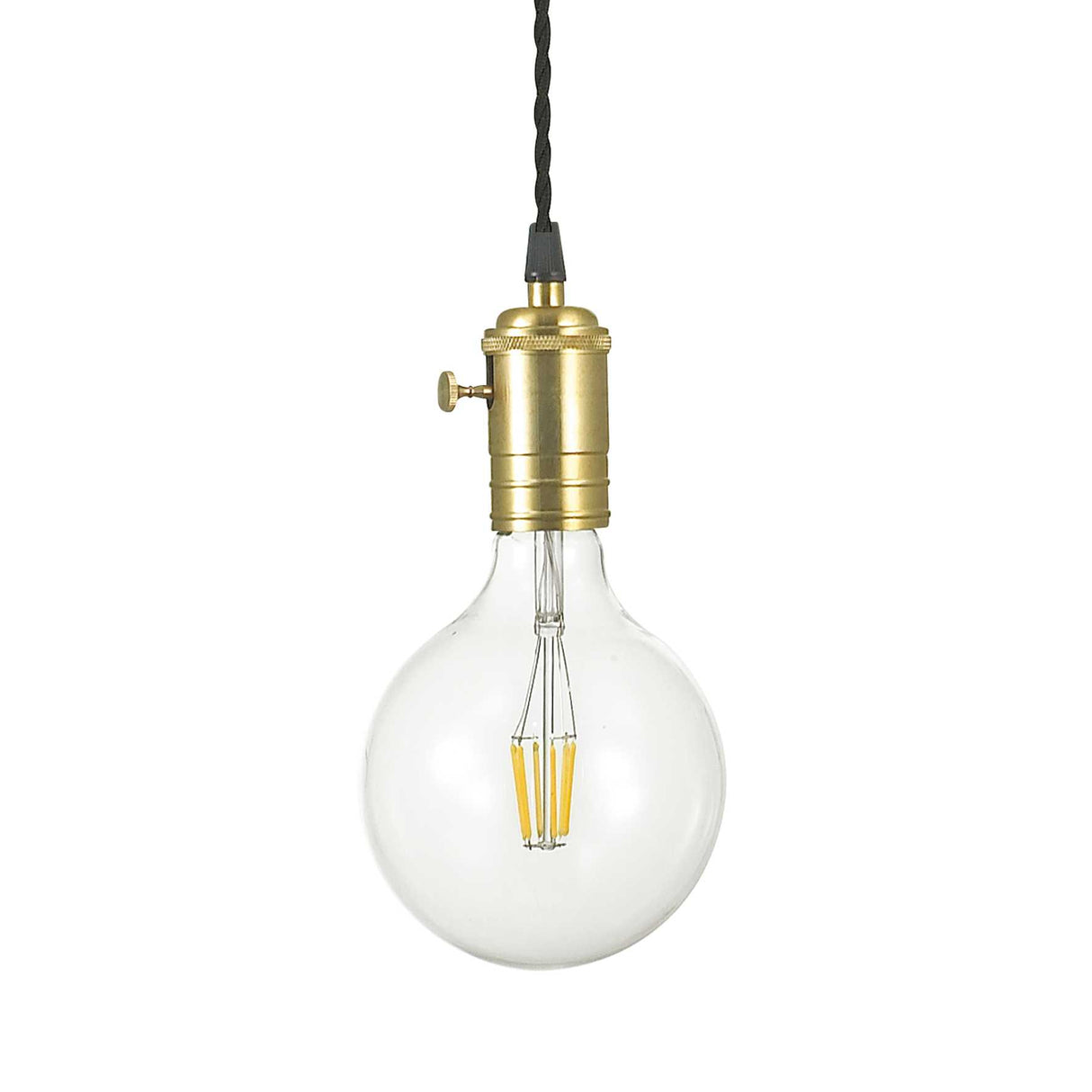 Brass DOC Pendant Light with Single Bulb
