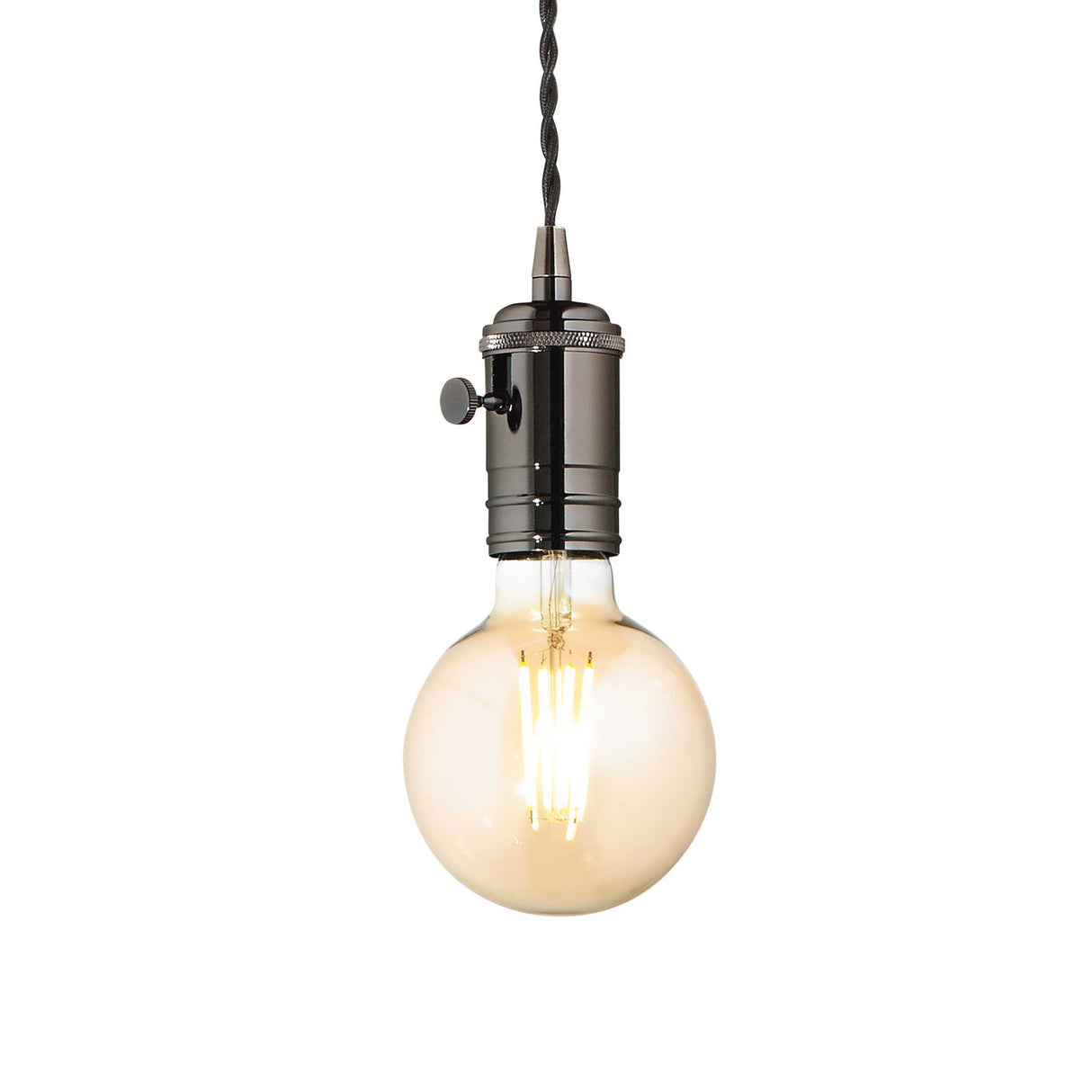Modern Single-Bulb DOC Pendant Lamp in Matte Finish
