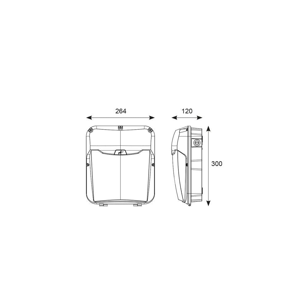 Ansell Lynx Black LED Wallpack Light, 29W, Outdoor Use
