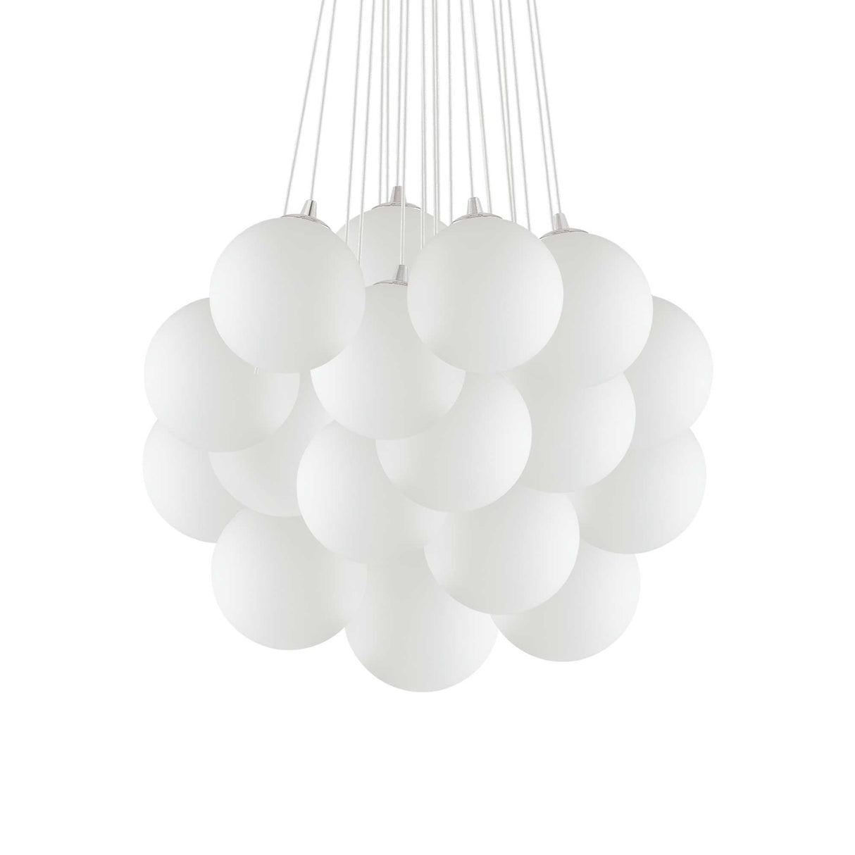 Modern Mapa Double-Bulb Pendant Light in Elegant White
