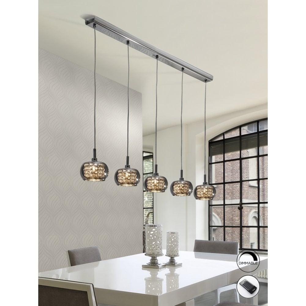 Arián 5-Light Dimmable Crystal Chandelier