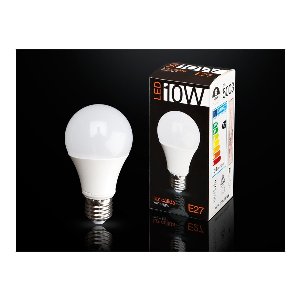 10W LED Opal Globe Bulb - Warm White, E27 Base