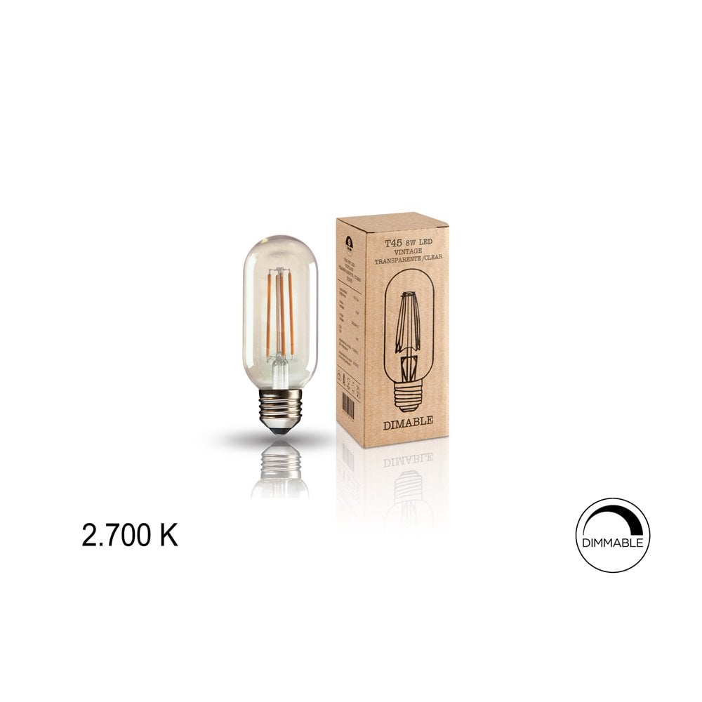 Retro-Chic Dimmable LED Light Bulb, 8W