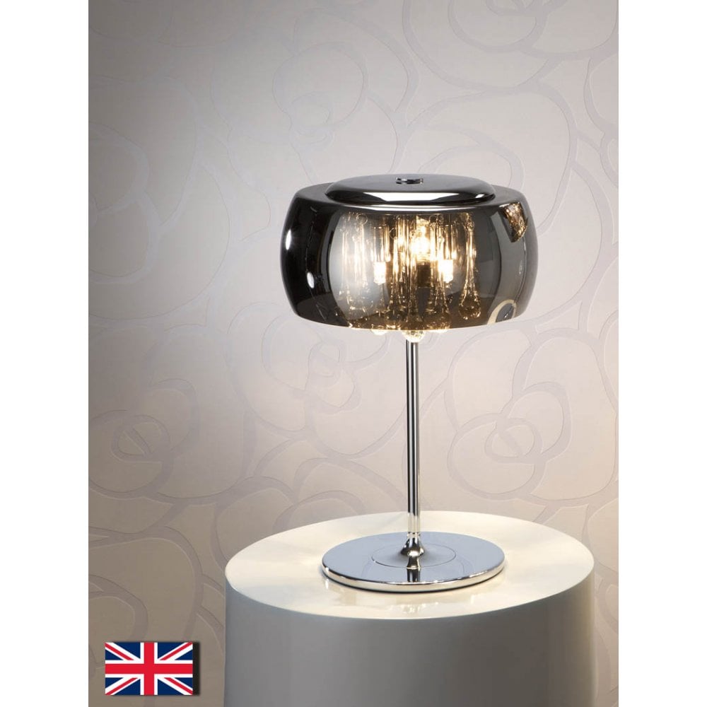 Argos Chrome Crystal Table Lamp with Murano Style Elements