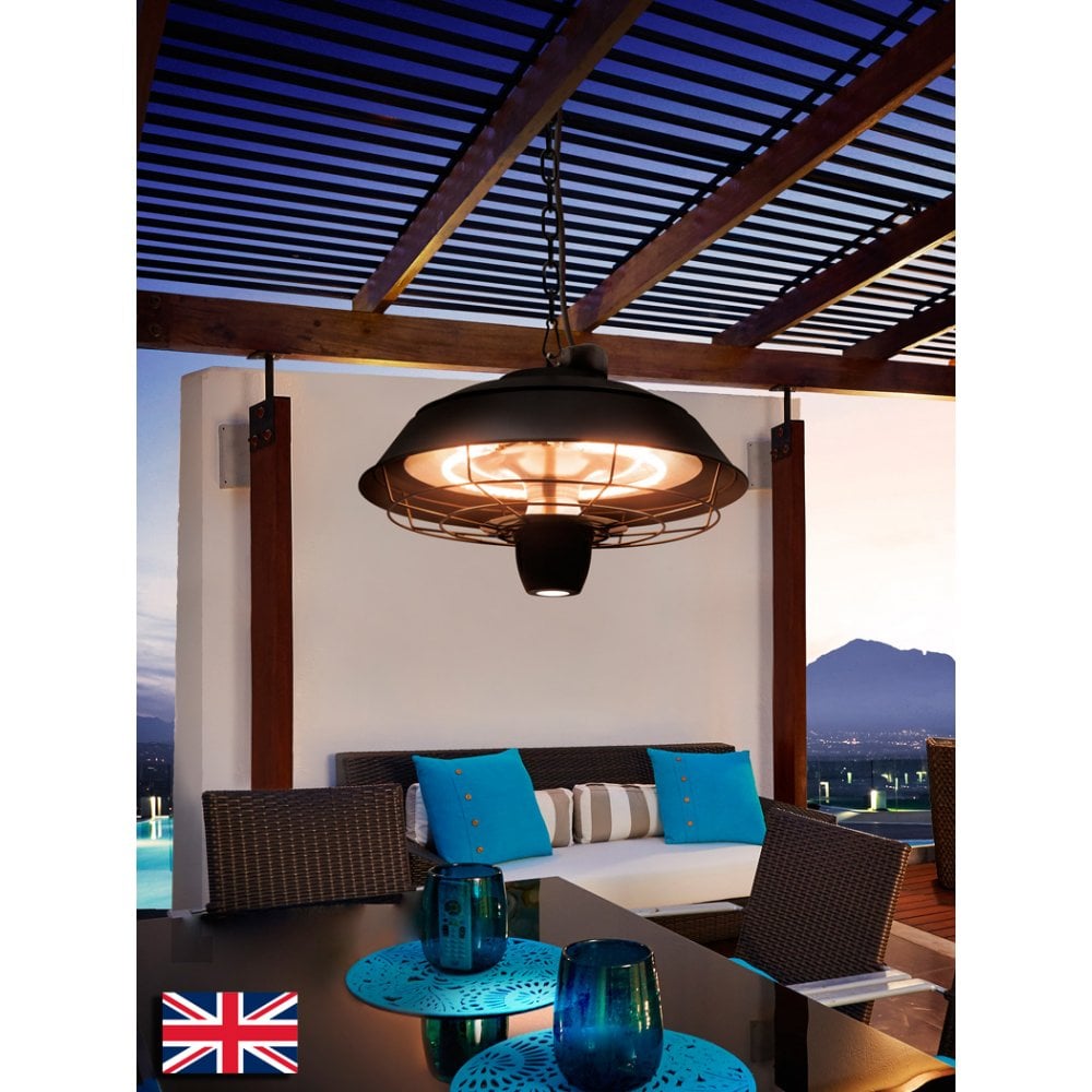 Retro Black Pendant Heater Lamp 1500W
