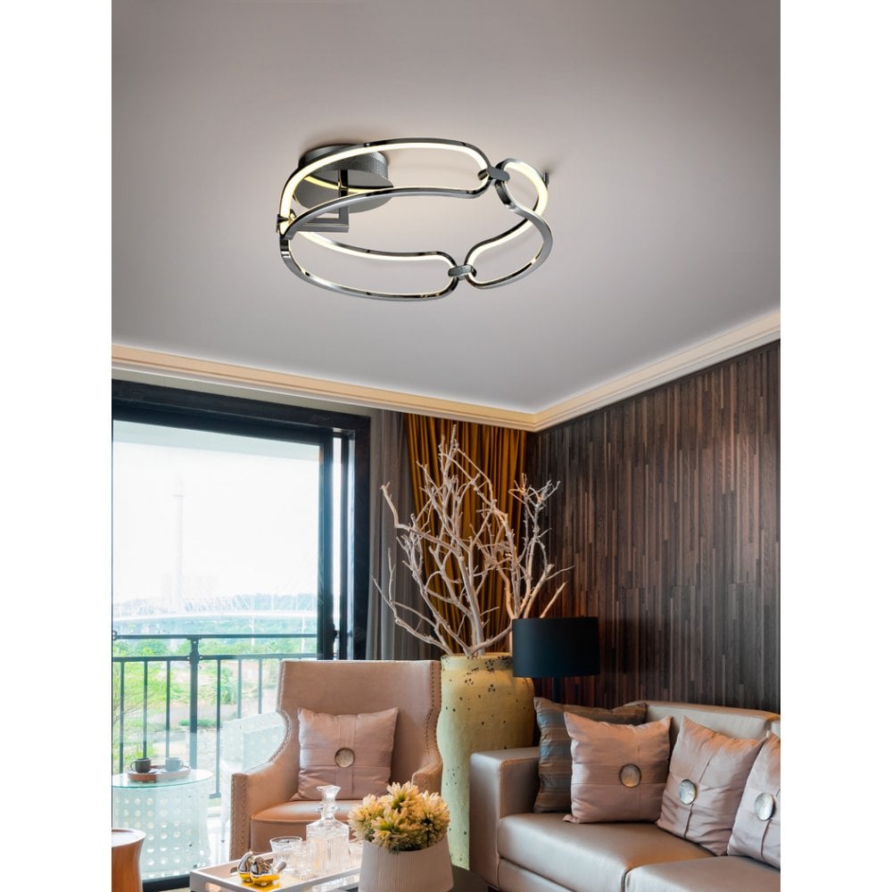 Colette Modern LED Ceiling Light Ø47 Chrome Design