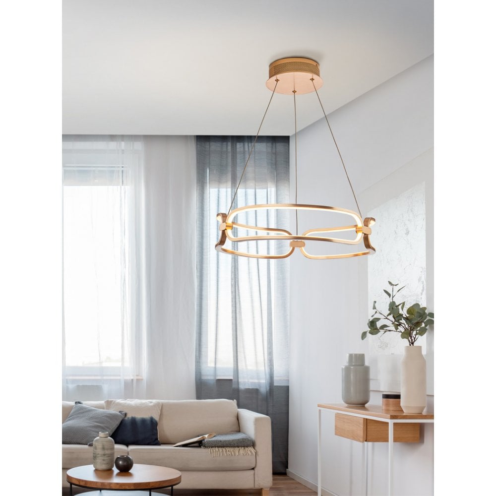 Rose Gold Radiance: Colette LED Pendant Lamp