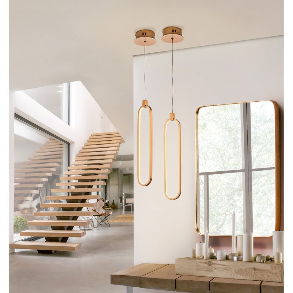 Colette Rose Gold LED Pendant Lamp