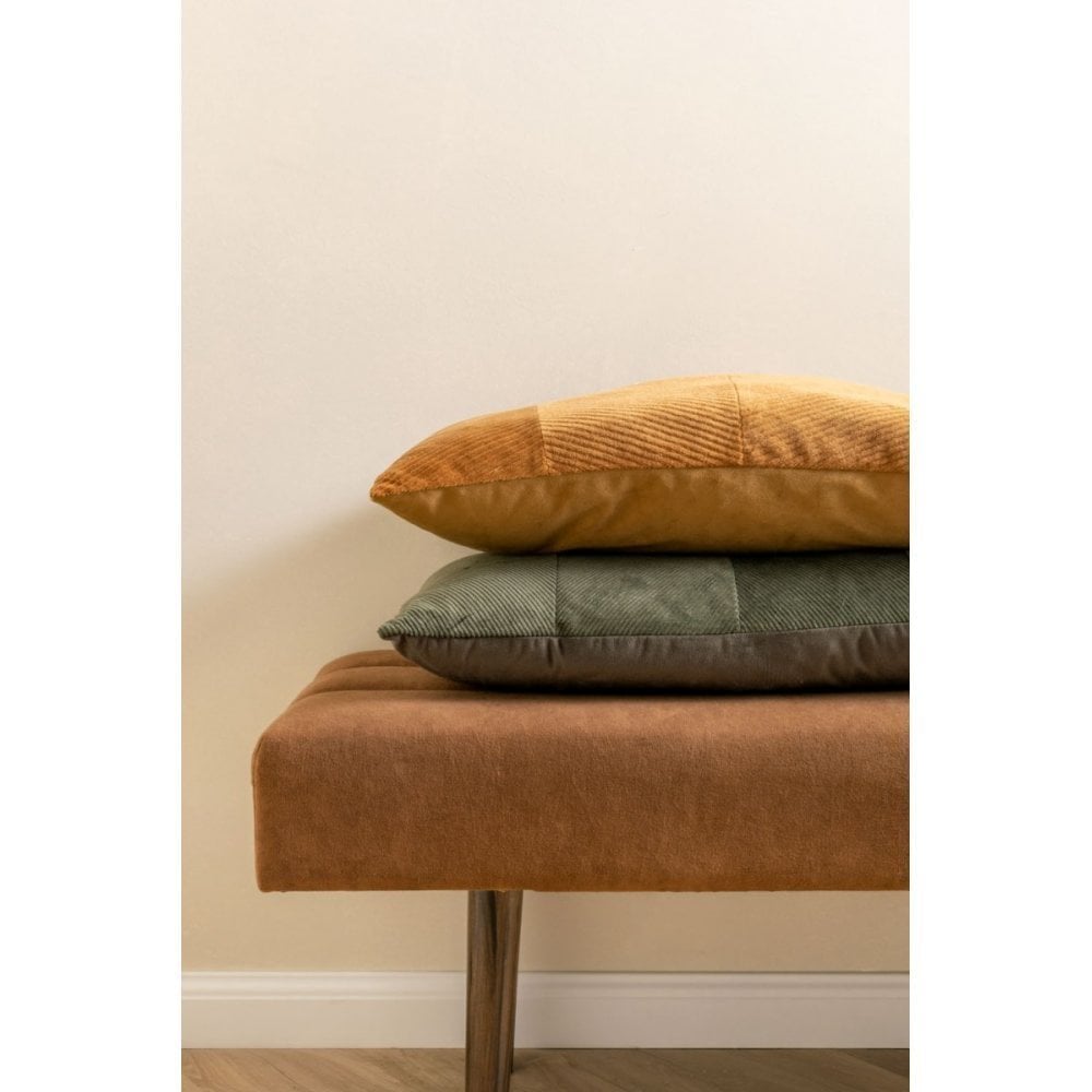 Cushion Ribbed Velvet, Moss green, Green