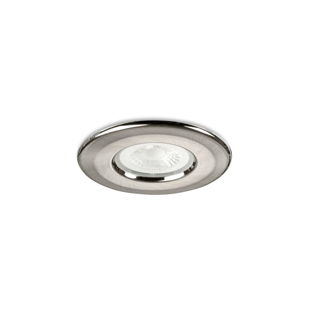 H2 Pro Fire-Rated Dimmable Downlight in Warm White (3K) - Brushed Metal Finish