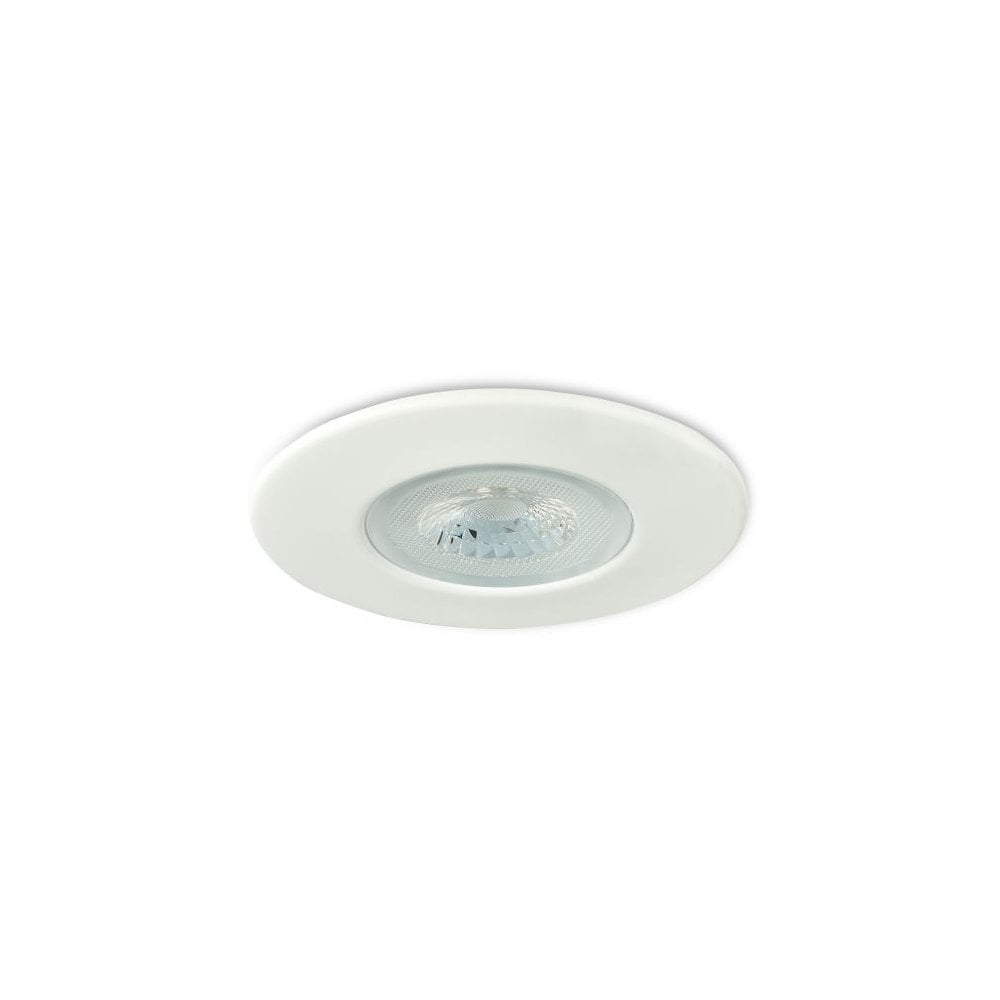 H2 Lite White Adjustable Downlight with Wall Control and Bezel, IP65 Rated