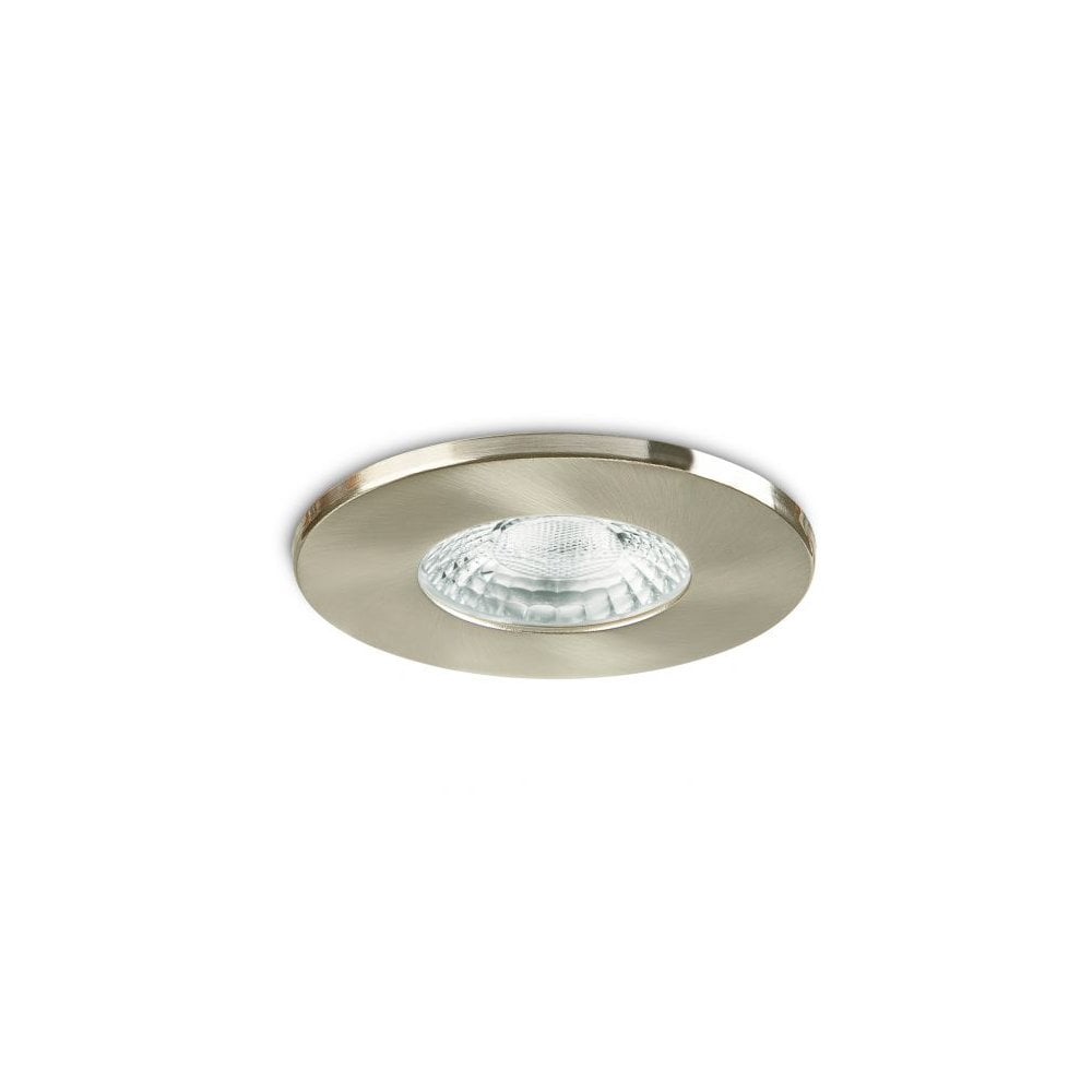 Brushed Metal IP20 Fire-Rated Fixed Downlight