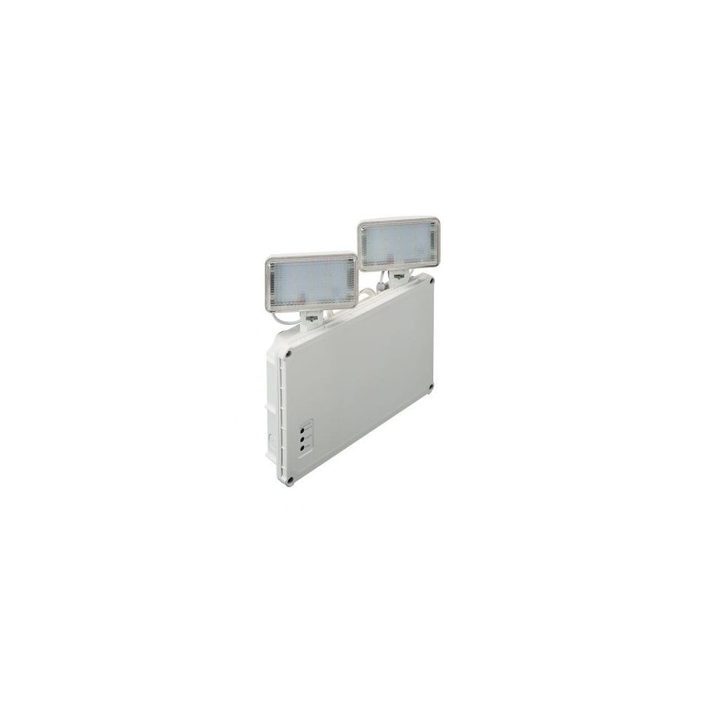 Salvus IP65 Weatherproof 400 Lumen Self-Test Emergency Twin Spot Light